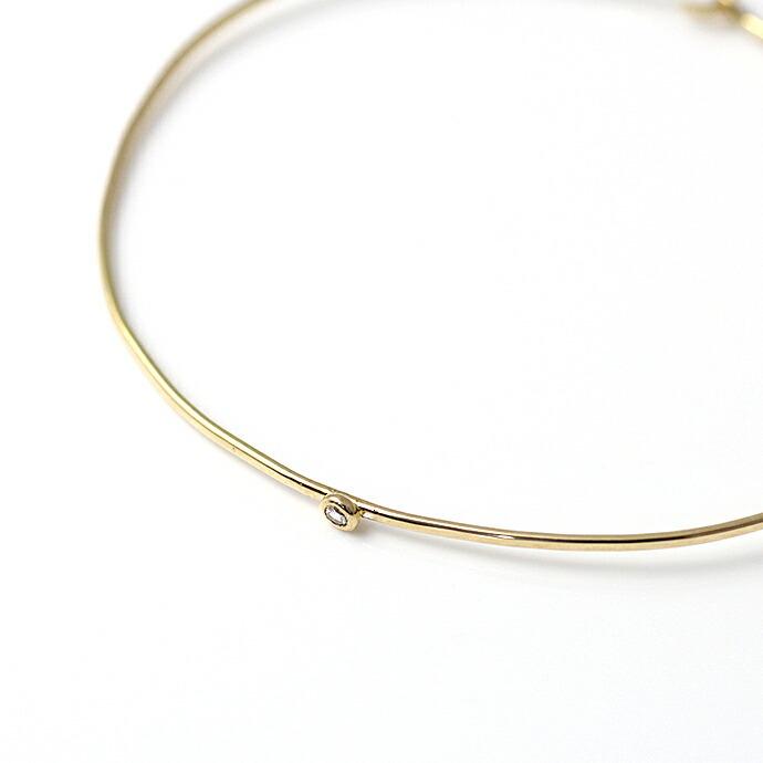 【廃番商品】hirondelle et pepin (イロンデールエペパン) / k18 hv-191-16s ローズカットダイヤバングル | hirondelle