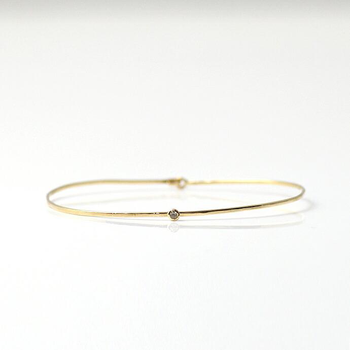 【廃番商品】hirondelle et pepin (イロンデールエペパン) / k18 hv-191-16s ローズカットダイヤバングル | hirondelle | 04