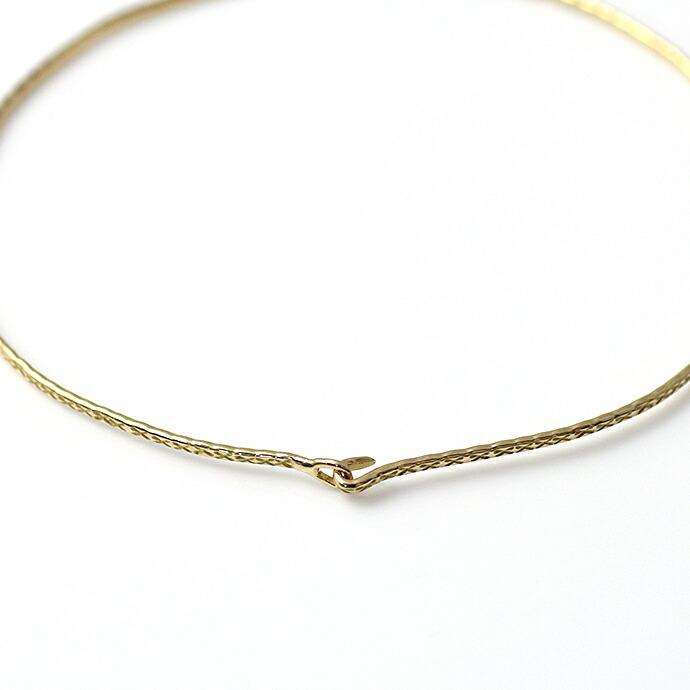 【廃番商品】hirondelle et pepin (イロンデールエペパン) / k18 hv-189-16s クロスラインバングル S | hirondelle | 02