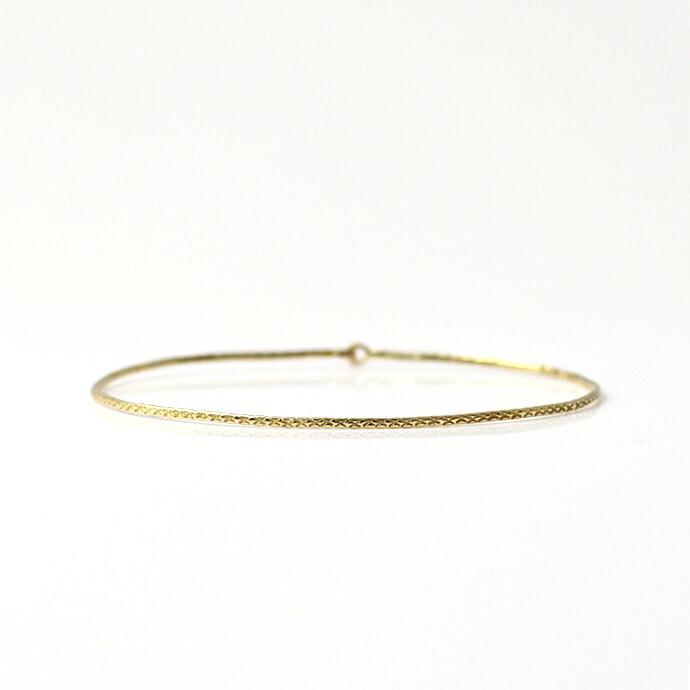 【廃番商品】hirondelle et pepin (イロンデールエペパン) / k18 hv-189-16s クロスラインバングル S | hirondelle | 03