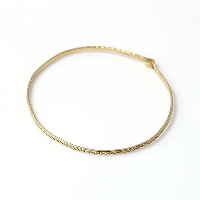 【廃番商品】hirondelle et pepin (イロンデールエペパン) / k18 hv-190-16s クロスラインバングル M | hirondelle | 02