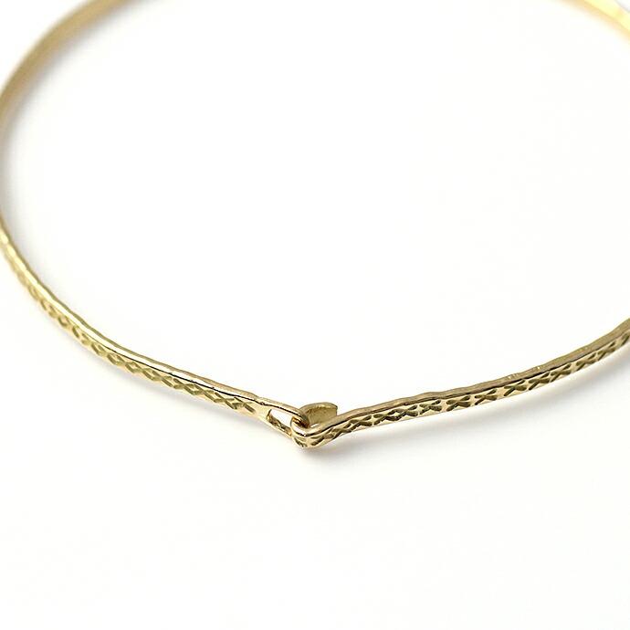 【廃番商品】hirondelle et pepin (イロンデールエペパン) / k18 hv-190-16s クロスラインバングル M | hirondelle | 03