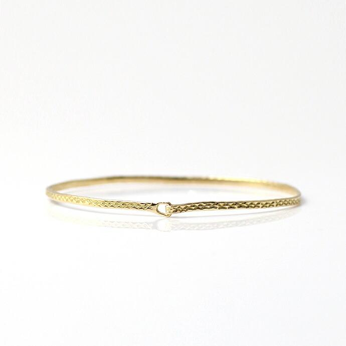 【廃番商品】hirondelle et pepin (イロンデールエペパン) / k18 hv-190-16s クロスラインバングル M | hirondelle | 04