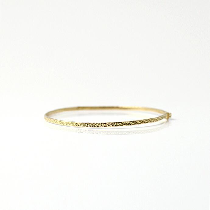 【廃番商品】hirondelle et pepin (イロンデールエペパン) / k18 hv-190-16s クロスラインバングル M | hirondelle | 05