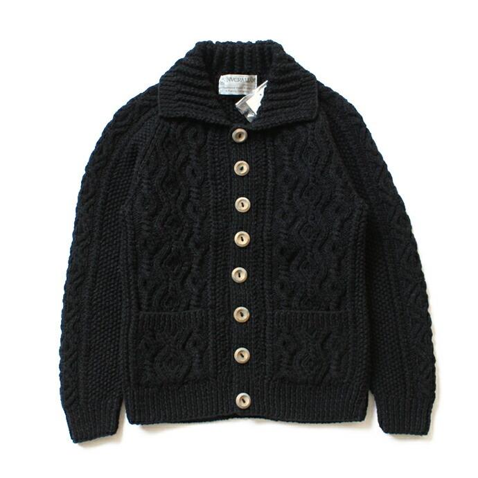 INVERALLAN（インバーアラン） / 3A Lumber Cardigan - Black Denim インバーアラン インディゴカーディガン ブラックデニム |  | 01