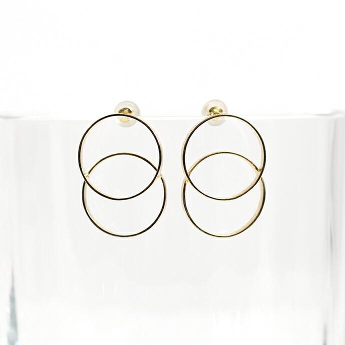 siki (シキ) / SK-LP03-GD ダブルサークルラインピアス - ゴールド |  | 02