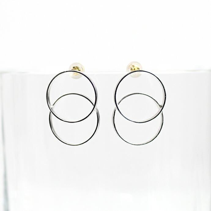 siki (シキ) / SK-LP03-SV ダブルサークルラインピアス - シルバー |  | 02