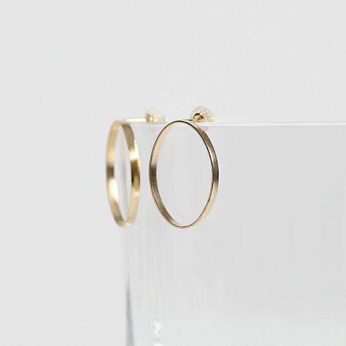 siki (シキ) / SK-LP02-GD オーバルラインピアス - ゴールド |  | 01