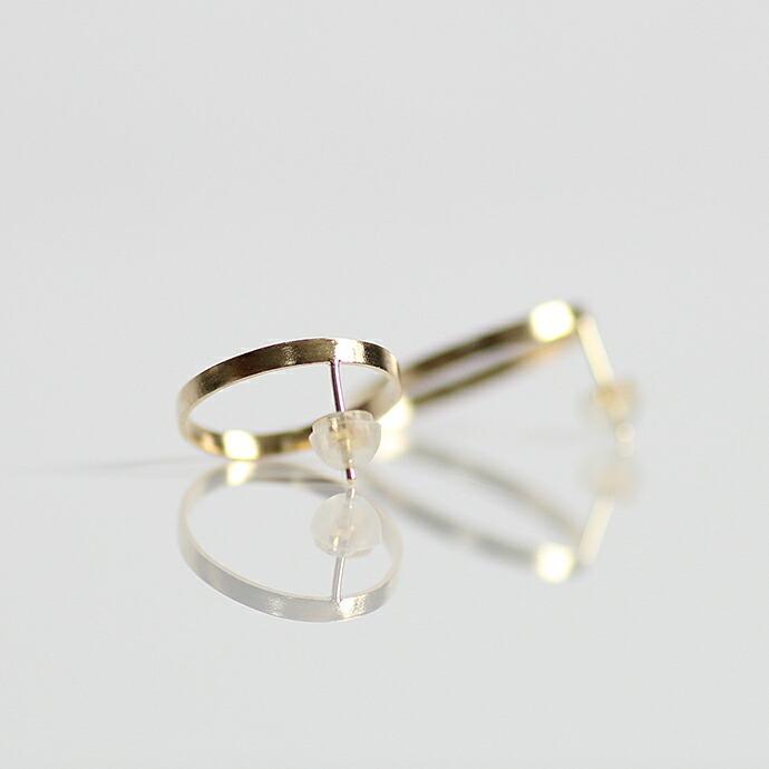 siki (シキ) / SK-LP02-GD オーバルラインピアス - ゴールド |  | 02