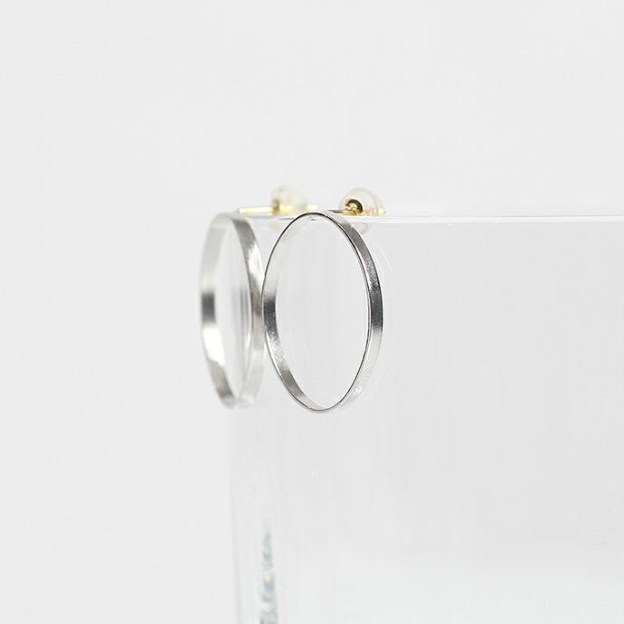 siki (シキ) / SK-LP02-SV オーバルラインピアス - シルバー | 