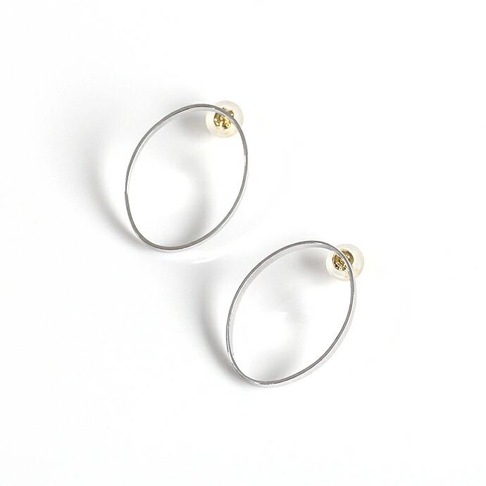 siki (シキ) / SK-LP02-SV オーバルラインピアス - シルバー |  | 04