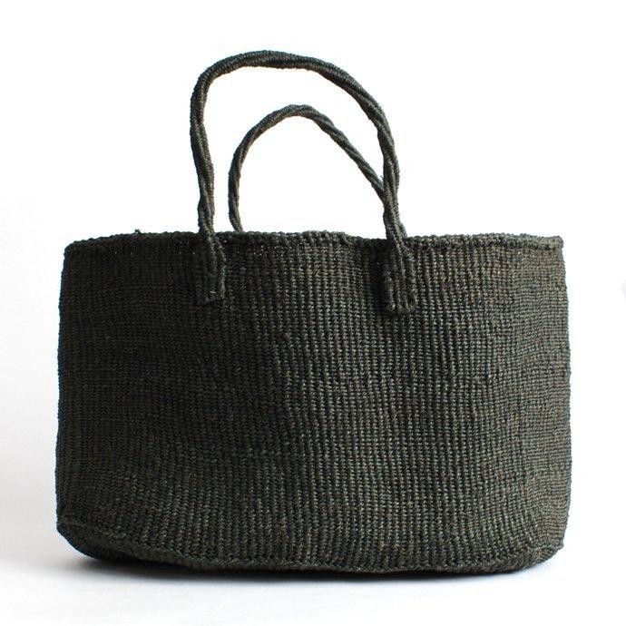 サイザル カゴバッグ 楕円L - ダークグリーン かごバッグ |  | 01