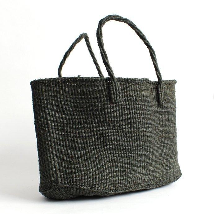 サイザル カゴバッグ 楕円L - ダークグリーン かごバッグ |  | 02