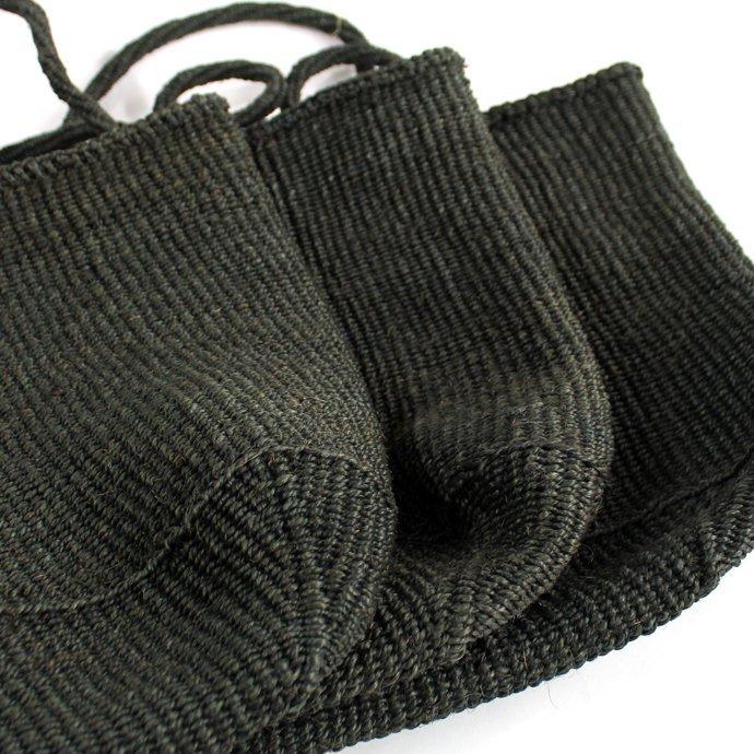 サイザル カゴバッグ 楕円L - ダークグリーン かごバッグ |  | 08