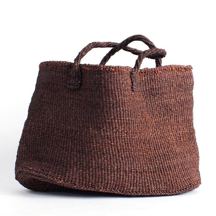 サイザル カゴバッグ 楕円L - ダークブラウン かごバッグ | 