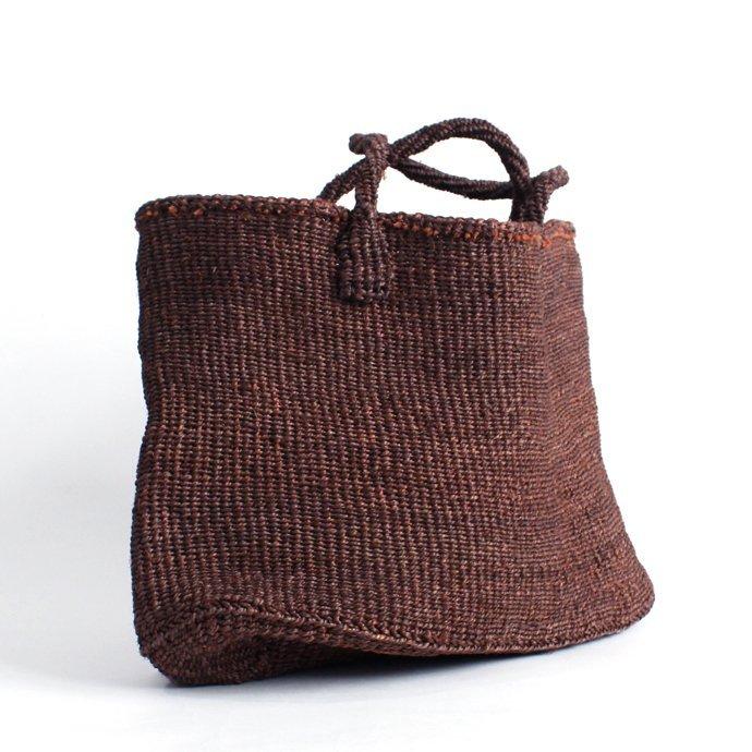 サイザル カゴバッグ 楕円L - ダークブラウン かごバッグ |  | 02