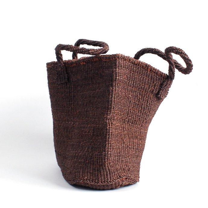 サイザル カゴバッグ 楕円L - ダークブラウン かごバッグ |  | 03