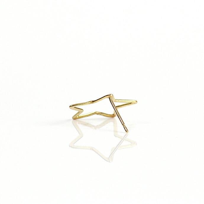 イロンデール エペパン hirondelle et pepin / k18 hp-539-17w ワイヤー スターピアス S (片耳タイプ) レディース ギフト プレゼント アクセサ… | hirondelle | 03