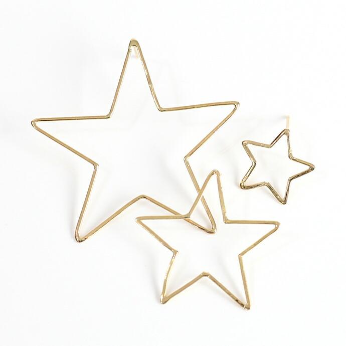 イロンデール エペパン hirondelle et pepin / k18 hp-539-17w ワイヤー スターピアス S (片耳タイプ) レディース ギフト プレゼント アクセサ… | hirondelle | 05