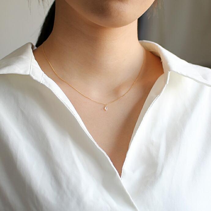 イロンデール エペパン hirondelle et pepin / k18 hn-504-17w マーキースカット ルースダイヤネックレス レディース ギフト プレゼント アクセ… | hirondelle