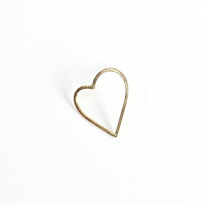 イロンデール エペパン hirondelle et pepin / k18 hp-544-17w シンプル ワイヤーハートピアス S (片耳タイプ) レディース ギフト プレゼント … | hirondelle