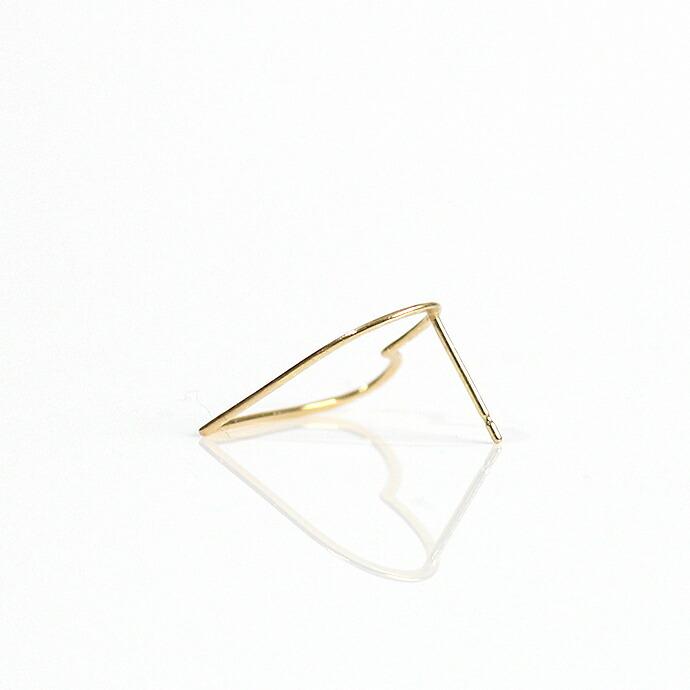 イロンデール エペパン hirondelle et pepin / k18 hp-544-17w シンプル ワイヤーハートピアス S (片耳タイプ) レディース ギフト プレゼント … | hirondelle | 01