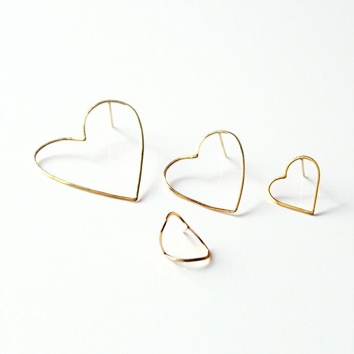 イロンデール エペパン hirondelle et pepin / k18 hp-544-17w シンプル ワイヤーハートピアス S (片耳タイプ) レディース ギフト プレゼント … | hirondelle | 06