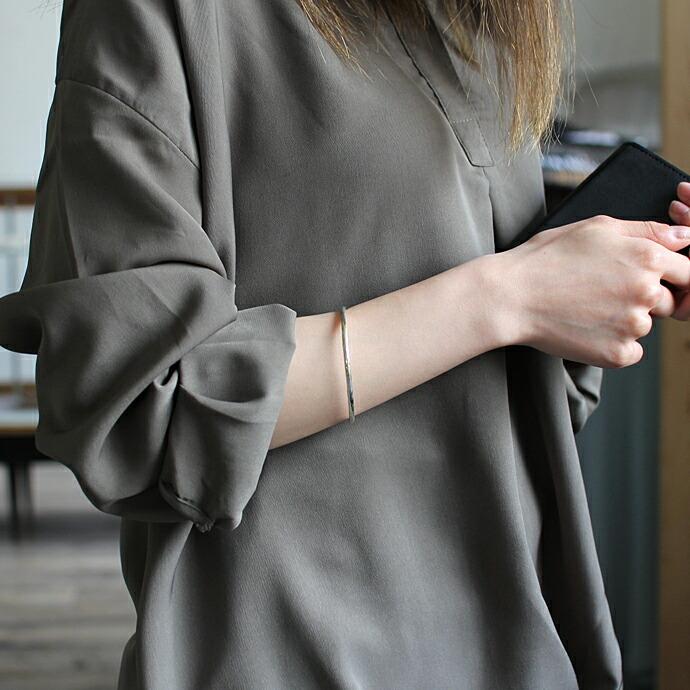 イロンデール エペパン hirondelle et pepin / k18 silver sv-17-17w デコボコバングル / シルバー レディース ギフト プレゼント ブレスレット… | hirondelle | 07