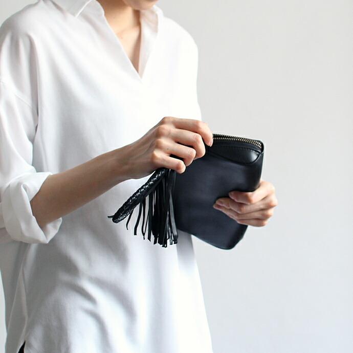 SEASIDE FREERIDE（シーサイドフリーライド） / CDP PC ウォレット型 ハンドル付き レザークラッチバッグ - 全3色 |  | 16