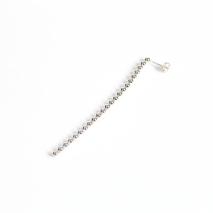 su（スウ） / dtea0102sv DOT シルバーボールチェーンピアス M (片耳タイプ) レディース ギフト プレゼント アクセサリー ジュエリー 20代 30代… | 