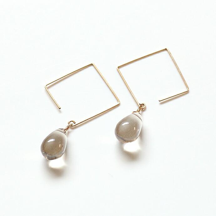 su（スウ） / ceasqon03 スクエアフック ヒトツブピアス - シャンパンカラークォーツ レディース ギフト プレゼント アクセサリー ジュエリー 2… |  | 02