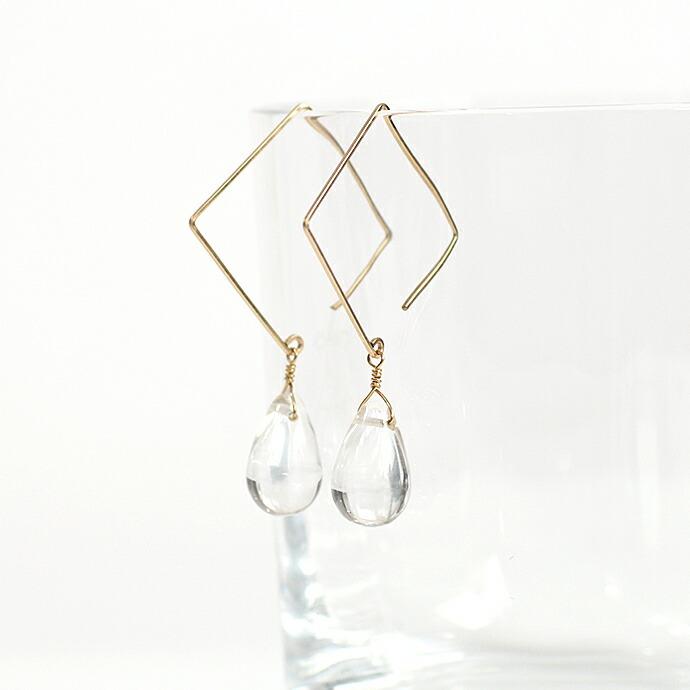 su（スウ） / ceasqon04 スクエアフック ヒトツブピアス - クォーツ レディース ギフト プレゼント アクセサリー ジュエリー 20代 30代 40代 50… | 