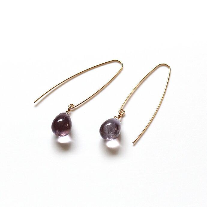 su（スウ） / cealfon05 ロングフック ヒトツブ ピアス - アメジスト レディース ギフト プレゼント アクセサリー ジュエリー 20代 30代 40代 5… |  | 01