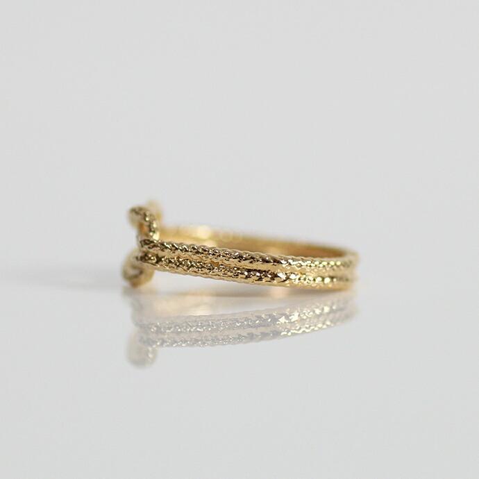 【廃番商品】 moca.arpeggio（モカ アルペジオ） / CR-15 Knot 飾り結びリング - ゴールド レディース 指輪 ギフト プレゼント 贈り物 アクセサリー ジュエリ… | KNOT | 04