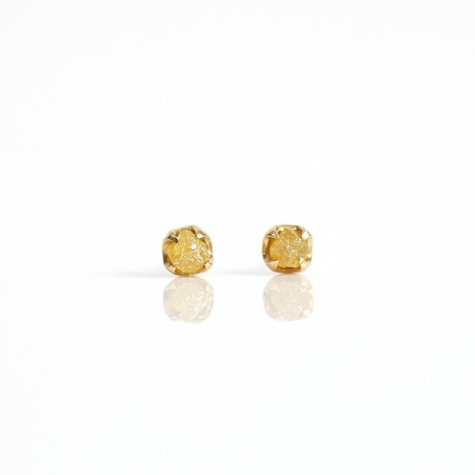 sinc（シンク） / k18 原石ダイヤモンド ピアスM - イエロー レディース プレゼント ギフト 贈り物 アクセサリー ジュエリー 20代 30代 40代 50代 60代 | 