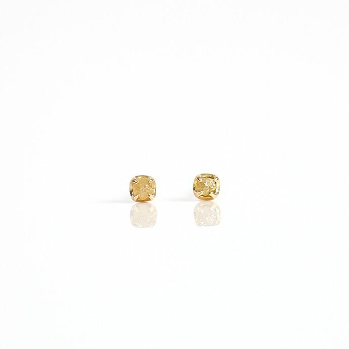 sinc（シンク） / k18 原石ダイヤモンド ピアスS - イエロー レディース プレゼント ギフト 贈り物 アクセサリー ジュエリー 20代 30代 40代 50代 60代 | 