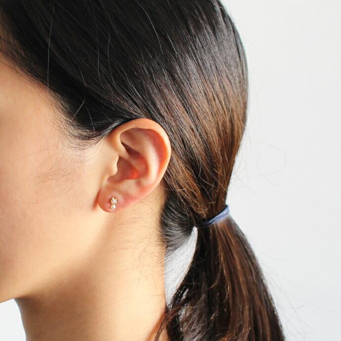 sinc（シンク） / k18 原石ダイヤモンド ピアス - グレー (パール付き) レディース プレゼント ギフト 贈り物 アクセサリー ジュエリー 20代 30代 40代 50代 6… |  | 01