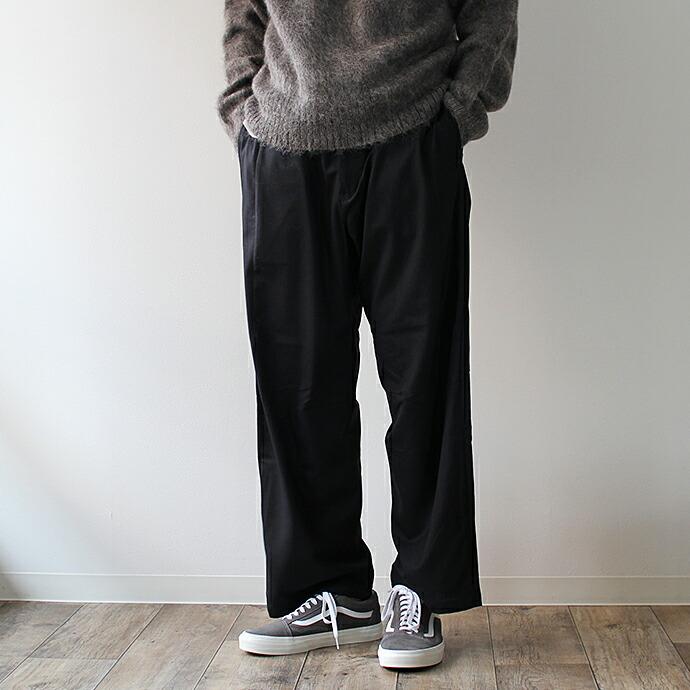 WISLOM / LUCIE 1.1 ワイドトラウザー - ROBE ウール ブラック【送料無料】    買い回り 買い周り 買いまわり ポイント消化 | WISLOM | 10