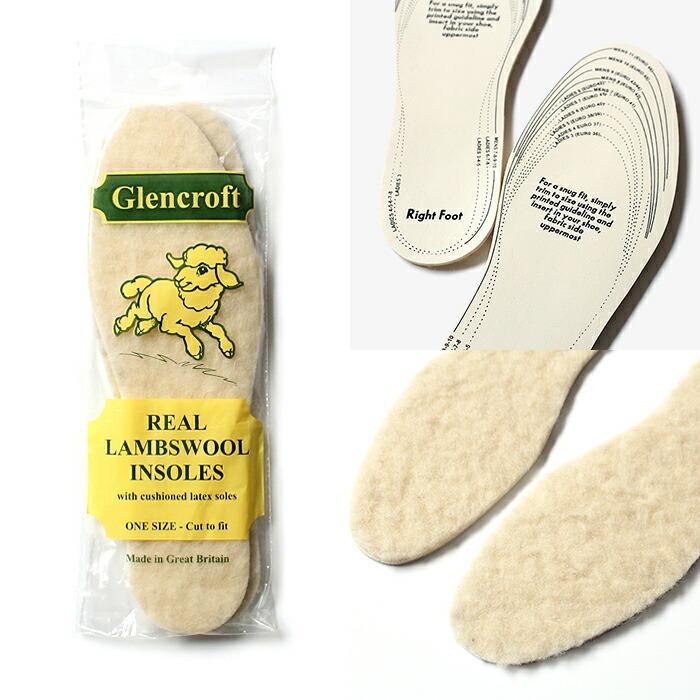 Glencroft / グレンクロフト ウールインソール Real Lambswool Insoles 中敷 あったか ラムズウール イギリス製 防寒 ワンサイズ ユニセックス | Glencroft