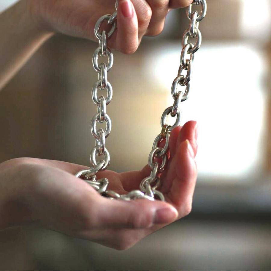 イロンデール エペパン hirondelle et pepin / k18 silver sn-14-18s ビッグチェーンネックレス レディース ギフト プレゼント アクセサリー ジ… | hirondelle | 06