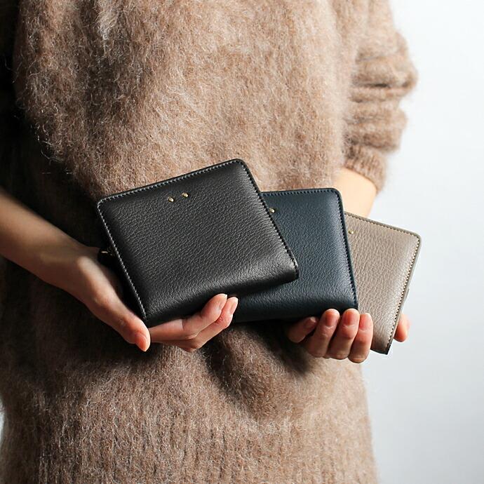 Ense（アンサ） / deer wallet ディアレザー二つ折りウォレット D705/2202 - 全3色 送料無料 |  | 18
