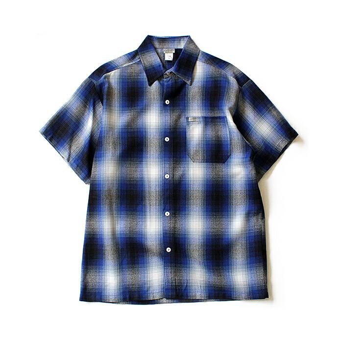 CalTop（キャルトップ） / 2000 オンブレチェック S/Sシャツ - Royal/White プチギフト プレゼント お祝い 贈り物 ポイント 消化 買いまわり | Cal Top