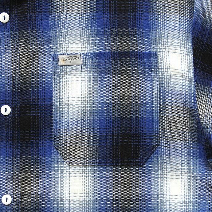 CalTop（キャルトップ） / 2000 オンブレチェック S/Sシャツ - Royal/White プチギフト プレゼント お祝い 贈り物 ポイント 消化 買いまわり | Cal Top | 03