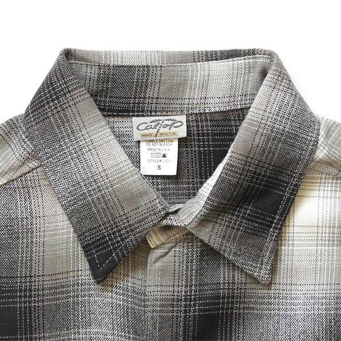 CalTop（キャルトップ） / 2000 オンブレチェック S/Sシャツ - Grey/White プチギフト プレゼント お祝い 贈り物 ポイント 消化 買いまわり | Cal Top | 02