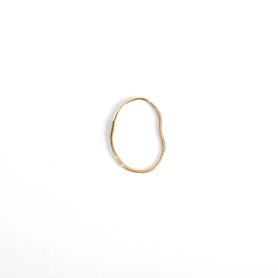 【廃番商品】hirondelle et pepin（イロンデールエペパン） / k18 hp-18fw-574 フープピアス オーバル / S (片耳タイプ) | hirondelle