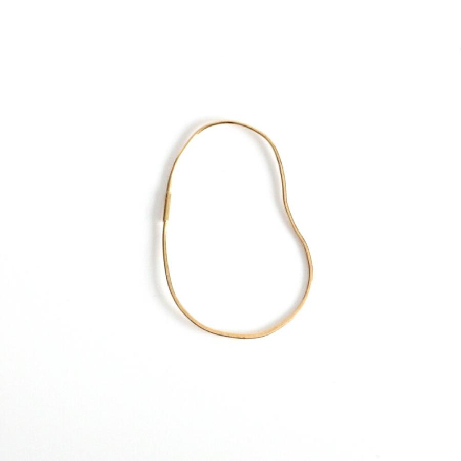 【廃番商品】hirondelle et pepin（イロンデールエペパン） / k18 hp-18fw-574 フープピアス オーバル / L (片耳タイプ) | hirondelle