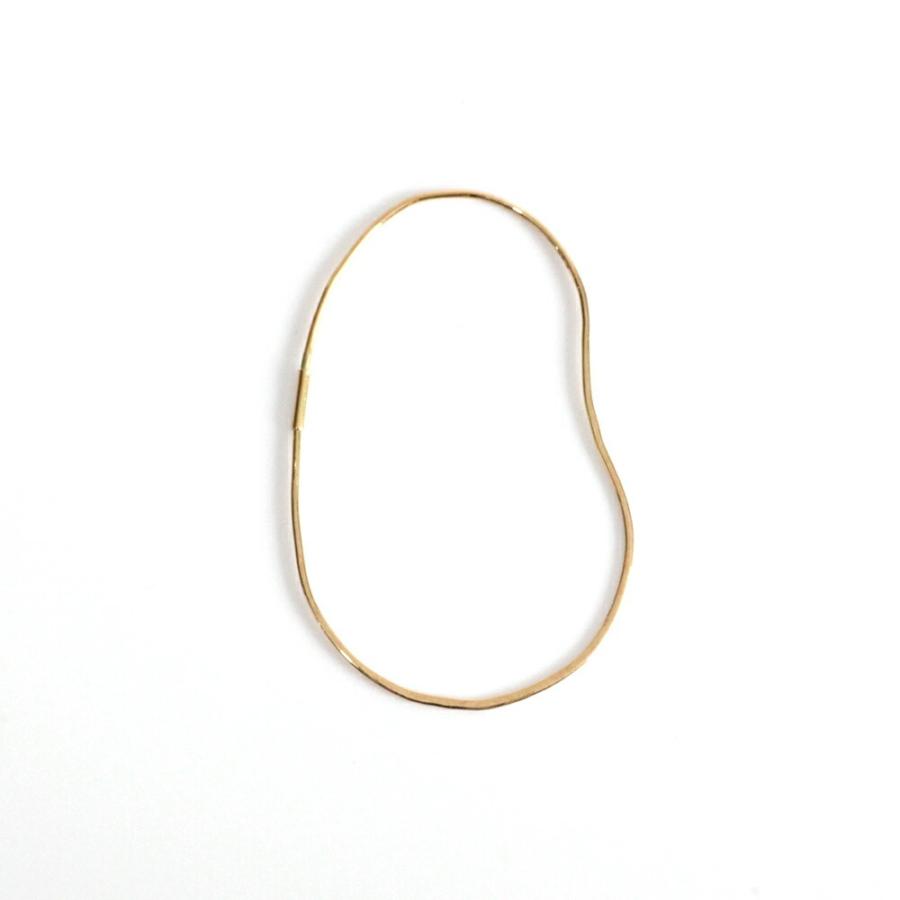 【廃番商品】hirondelle et pepin（イロンデールエペパン） / k18 hp-18fw-574 フープピアス オーバル / LL (片耳タイプ) | hirondelle