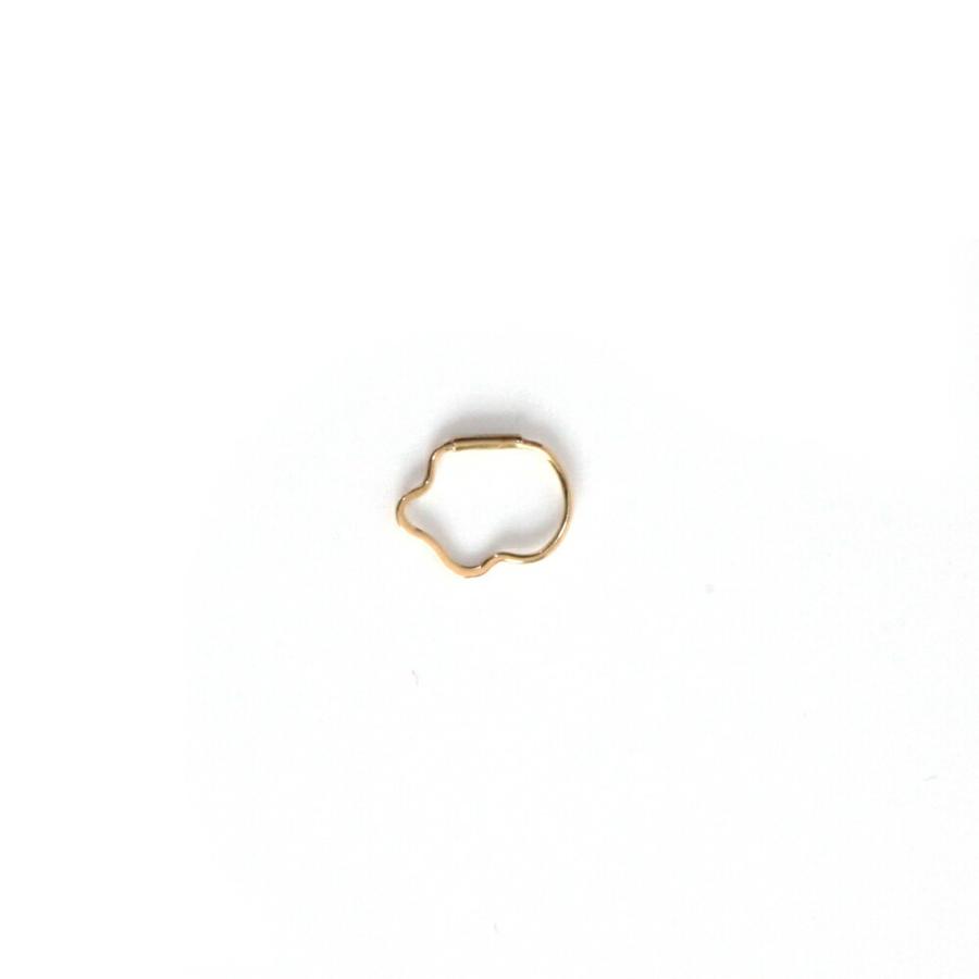 【廃番商品】hirondelle et pepin（イロンデールエペパン） / k18 hp-18fw-575 フープピアス ウェーブ / SS (片耳タイプ) | hirondelle