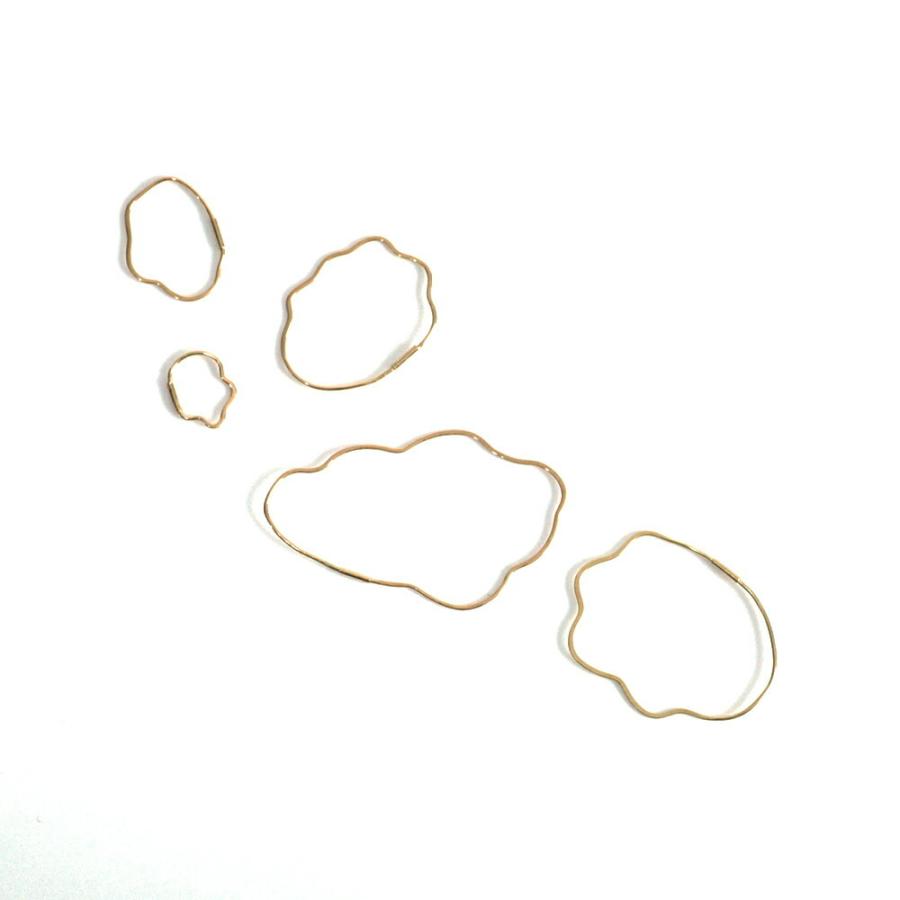 【廃番商品】hirondelle et pepin（イロンデールエペパン） / k18 hp-18fw-575 フープピアス ウェーブ / SS (片耳タイプ) | hirondelle | 02