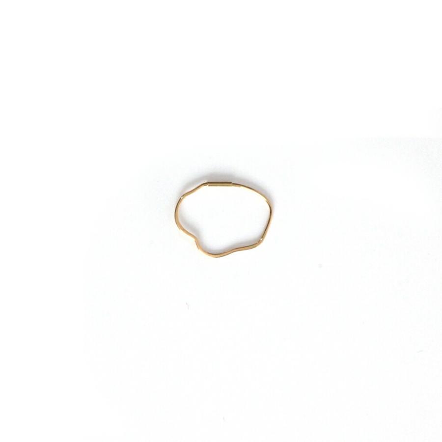 【廃番商品】hirondelle et pepin（イロンデールエペパン） / k18 hp-18fw-575 フープピアス ウェーブ / S (片耳タイプ) | hirondelle